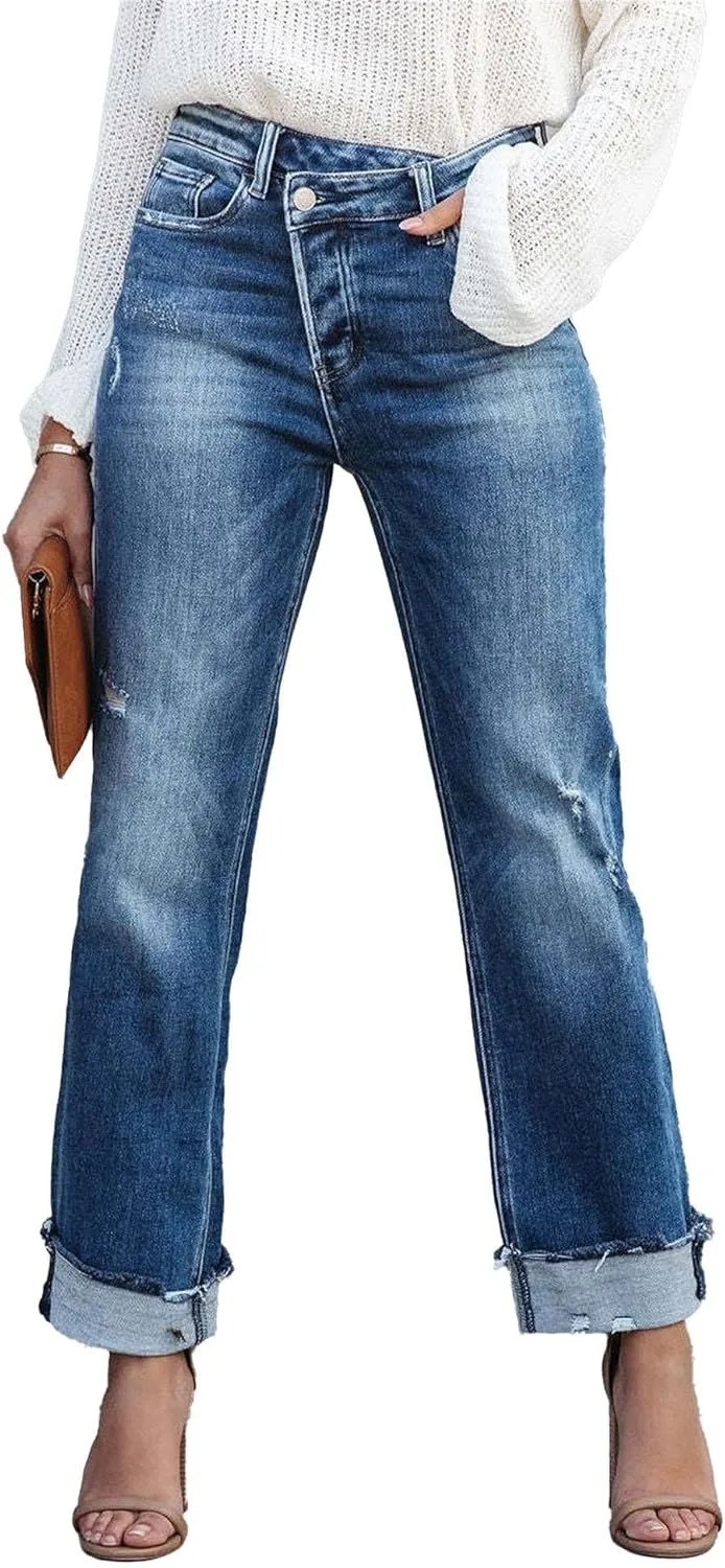 Женские джинсы Stretchy High Waisted Skinny Cropped
