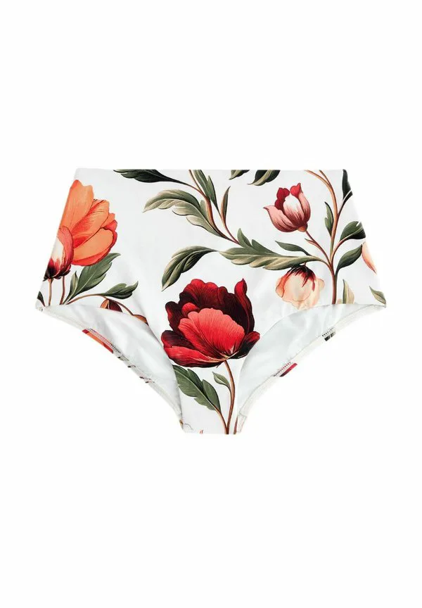 Плавки от бикини с высокой талией Next, White/Red Floral