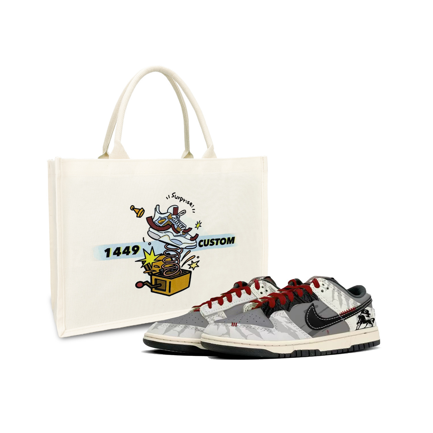 

Nike Мужские низкие скейтбордные кроссовки Dunk, черный, белый и серый