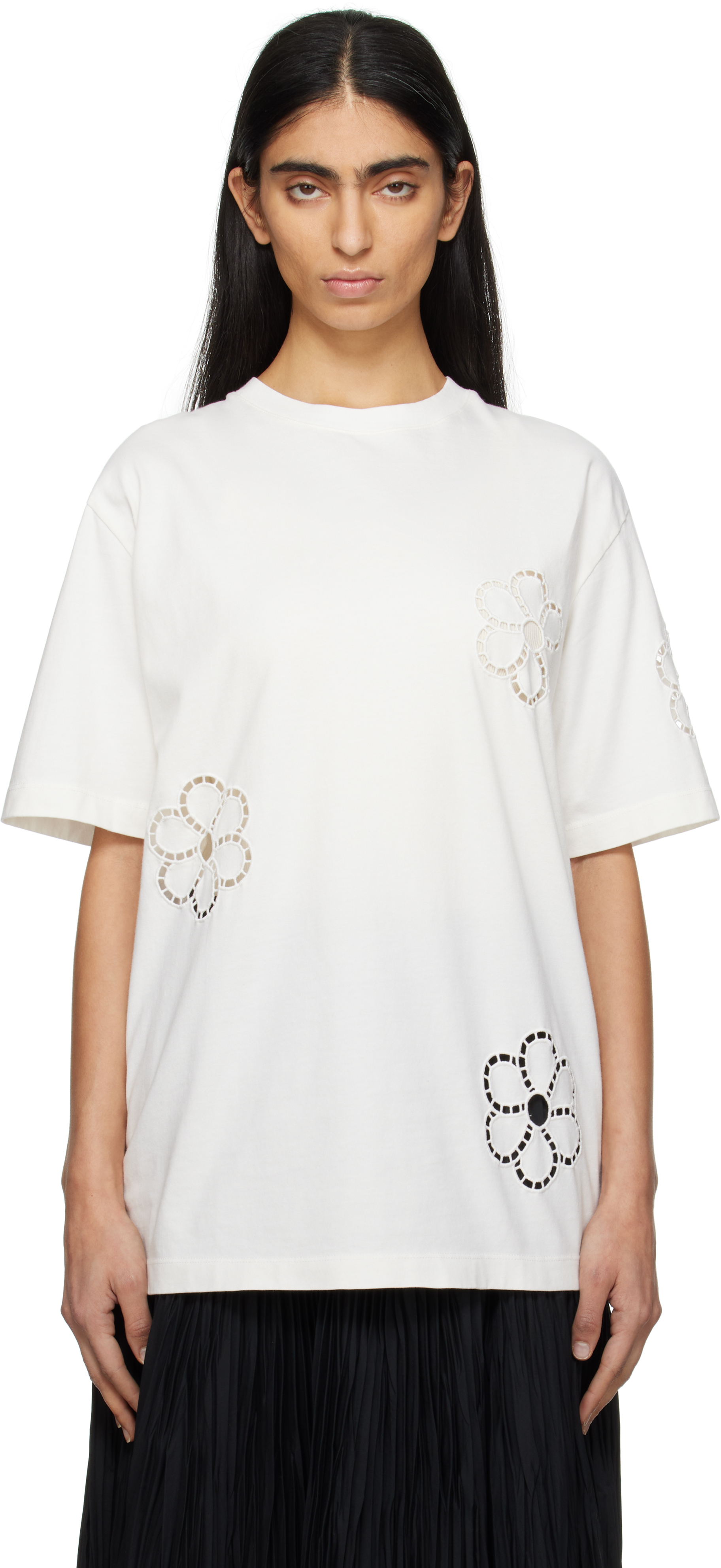 

Футболка с цветочным принтом Off-White MSGM