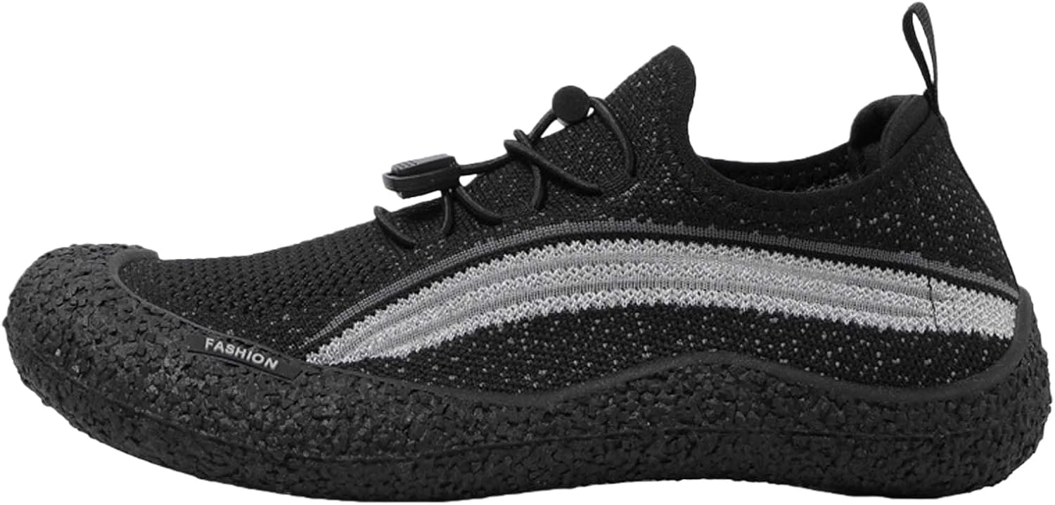 

Женские мужские походные обувь для бега, дышащие кроссовки с широкой носочной частью, нулевая разница в высоте Lghlmcl, черный