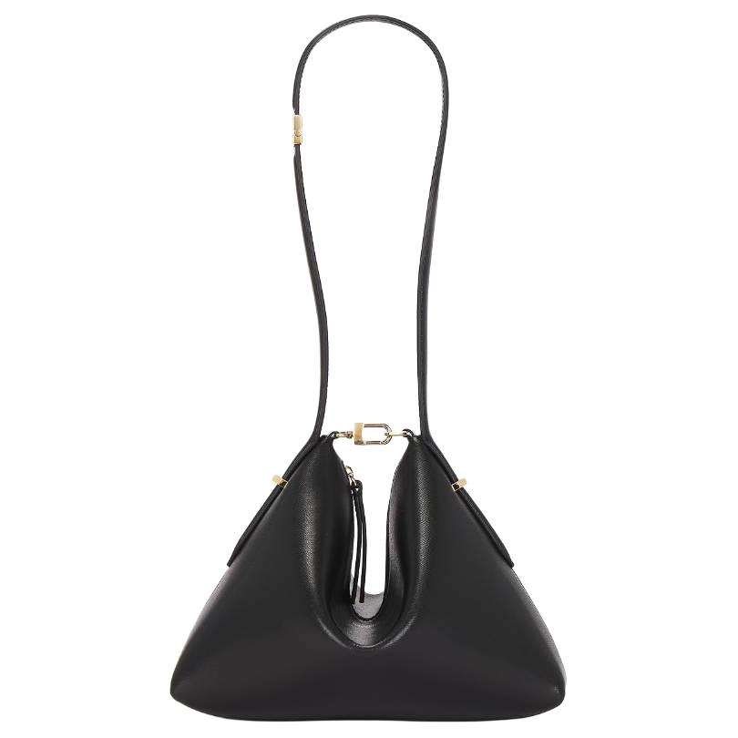 

Сумка через плечо из телячьей кожи с верхней ручкой TOTEME, черный