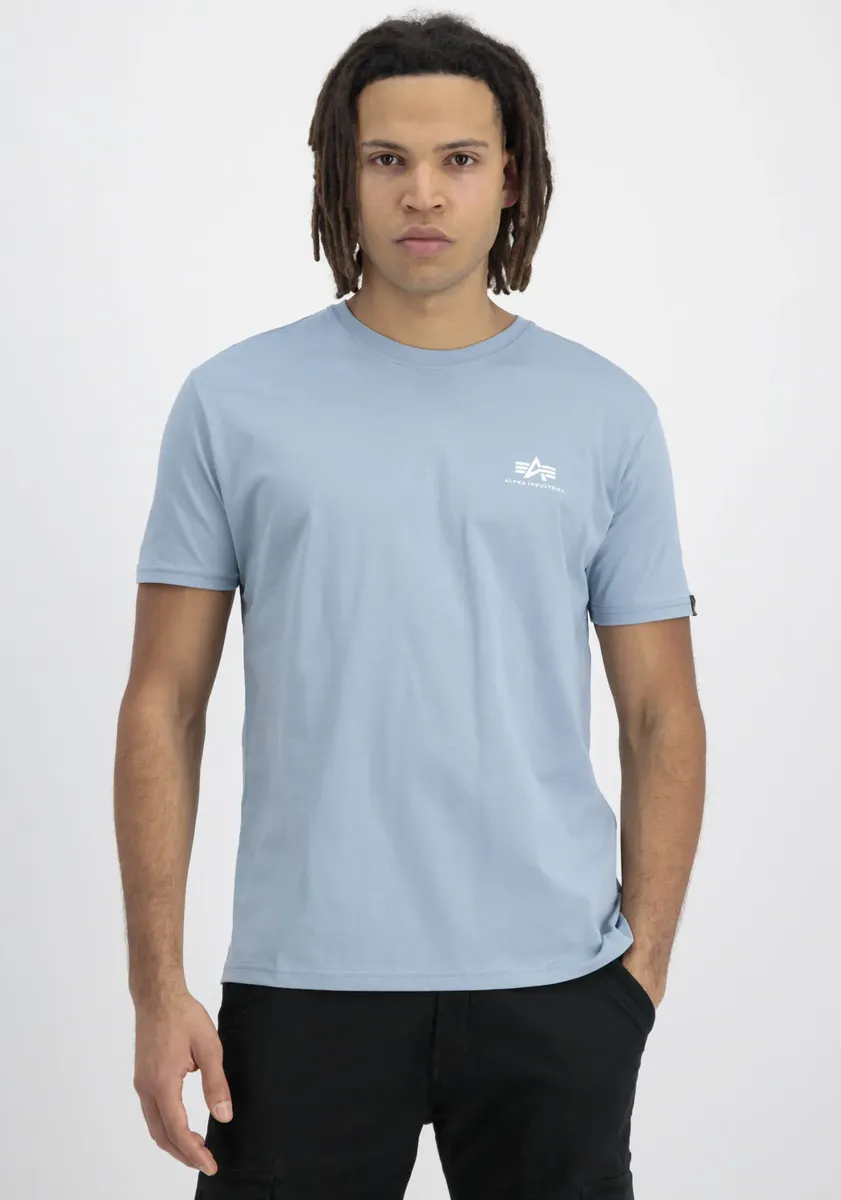

Рубашка с круглым вырезом Alpha Industries "BASIC T SMALL LOGO", синий