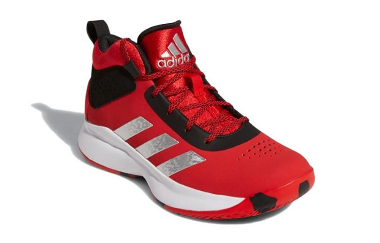 Кроссовки для баскетбола Cross Em Up 5 Kids, средние, красные Adidas — фото 3