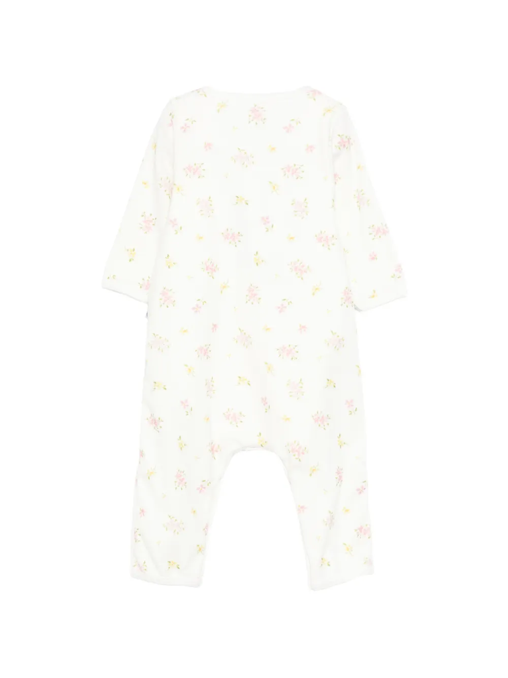 Комбинезон с цветочным принтом Petit Bateau, бежевый — фото 2