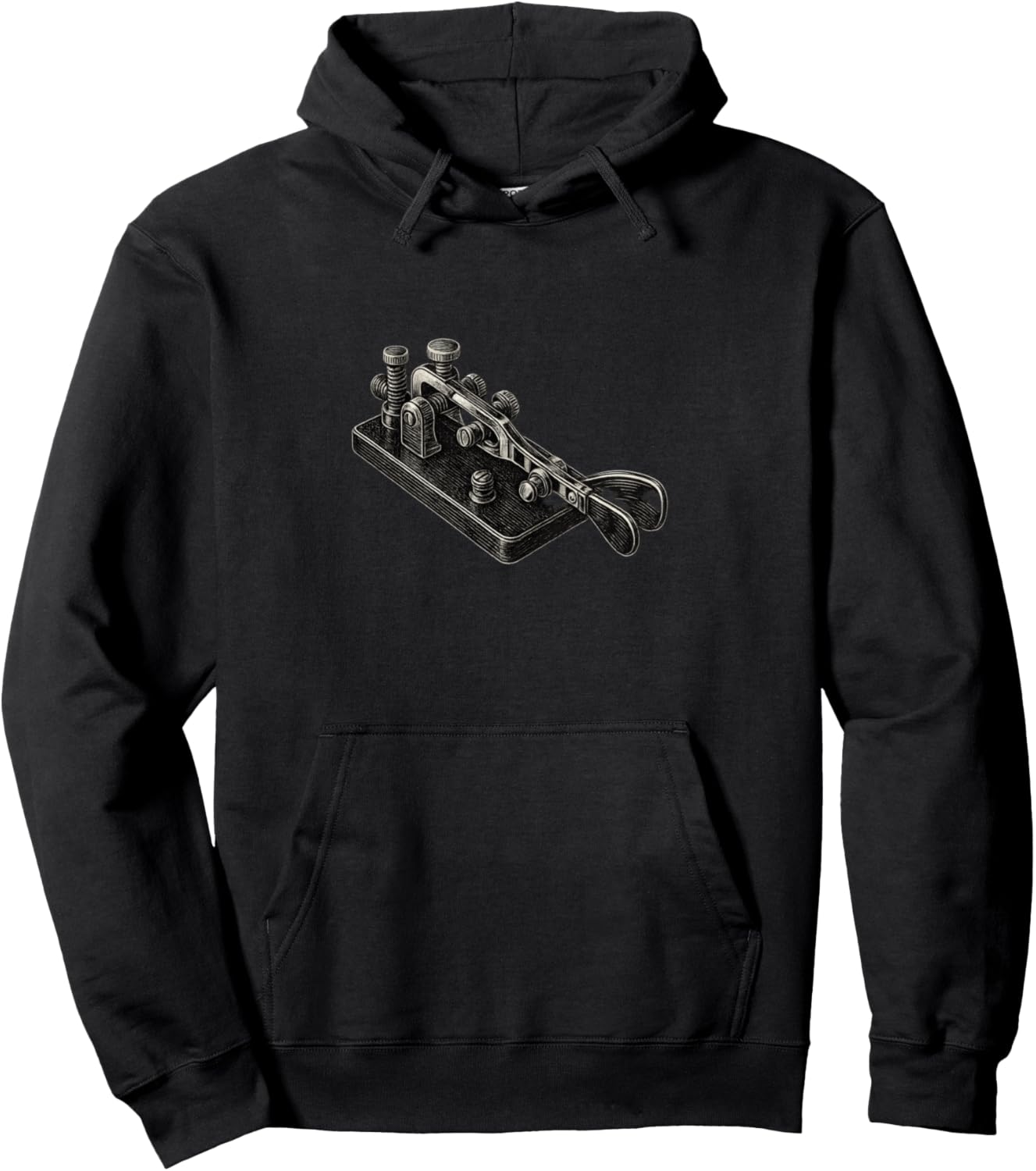 

Толстовка Fine Line Morse Paddle Ham Radio Morse Paddle Iambic Key Cw Operator Ham Radio, черный