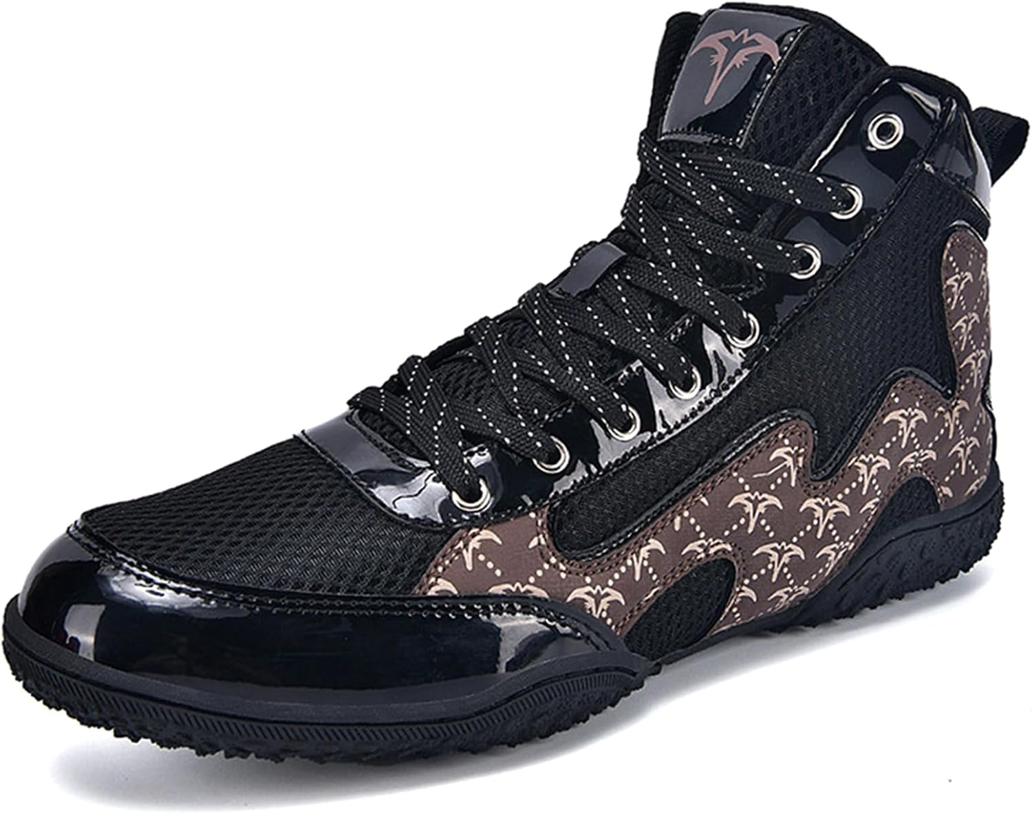 

Мужские Боксерские Ботинки Профессиональные Боевые Сапоги Муай Тай Кикбоксинг Спарринг Комфортные Для Детей и Подростков для Единоборств, Пауэрлифтинга и Бодибилдинга Hiuzylqx, черный