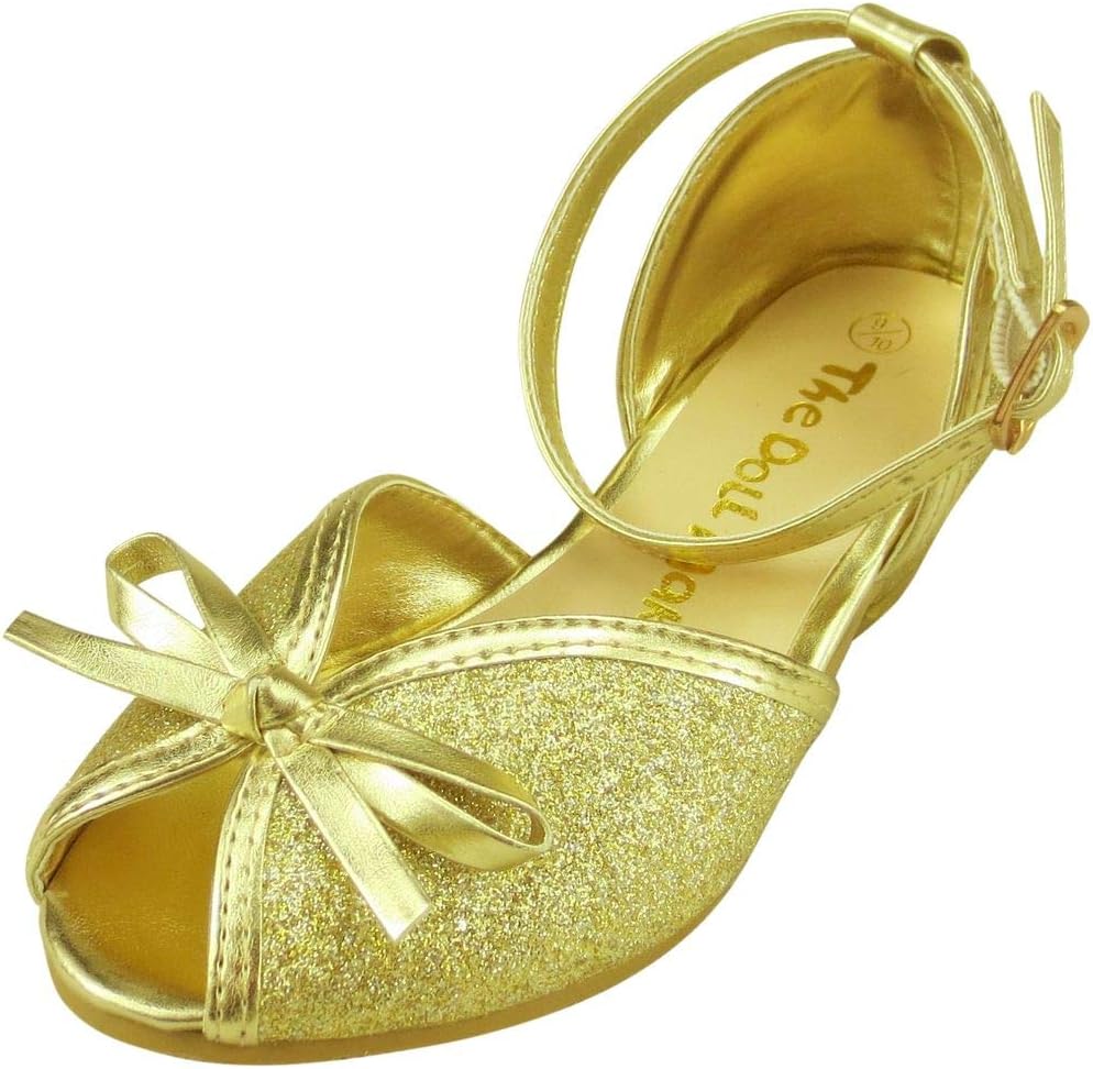 

Туфли для девочек The Doll Maker с блестками для малышей/детей младшего возраста/старших детей, золотой