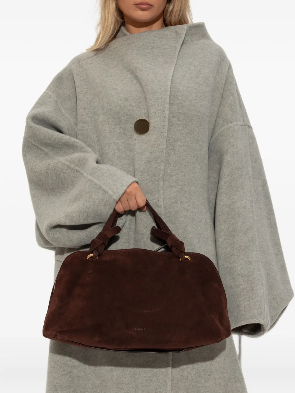 

Сумка-тоут Aries с узелковыми ручками Neous, коричневый