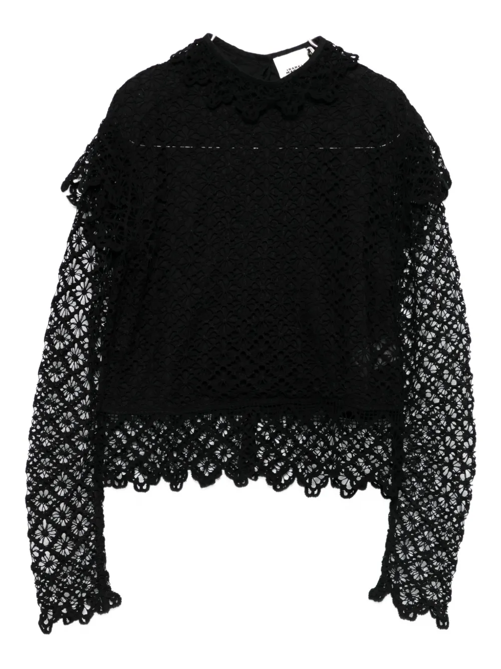 

Топ Ludivine с оборками и кружевом ISABEL MARANT, черный
