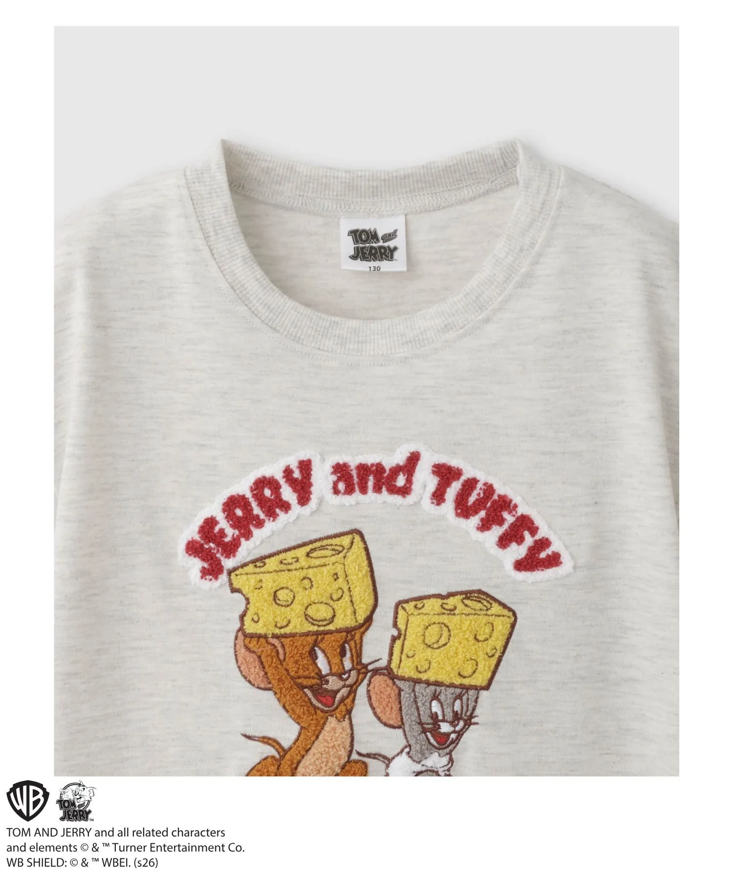Детская футболка с вышивкой TOM&JERRY белая — фото 3