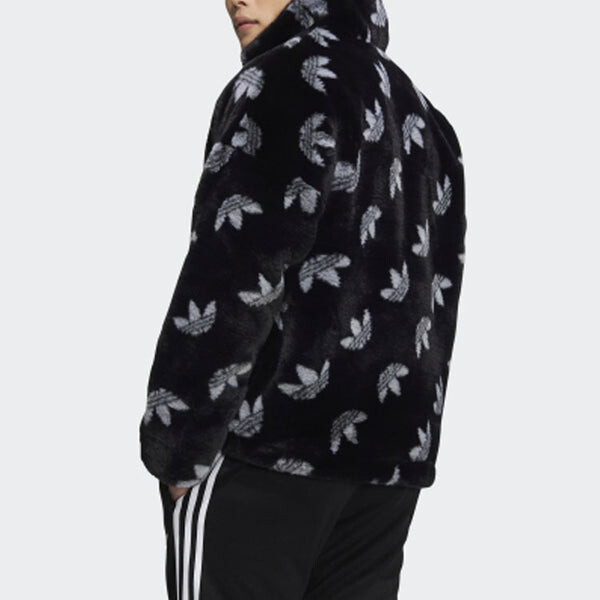 Куртка adidas originals Logo Stand Collar Sports Jacket Black, черный — фото 4