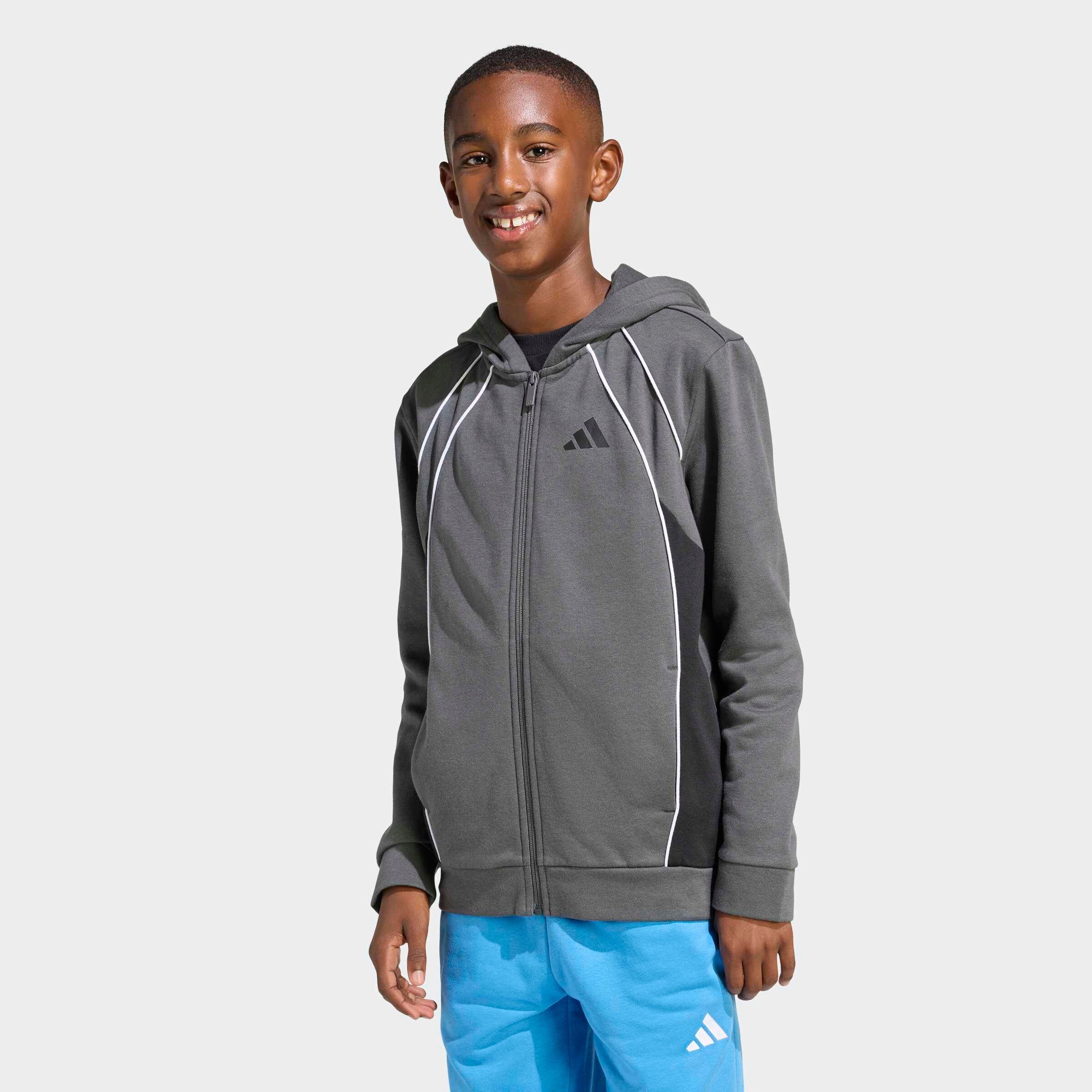 Adidas Sportswear Спортивный худи на молнии в сером цвете — фото 2