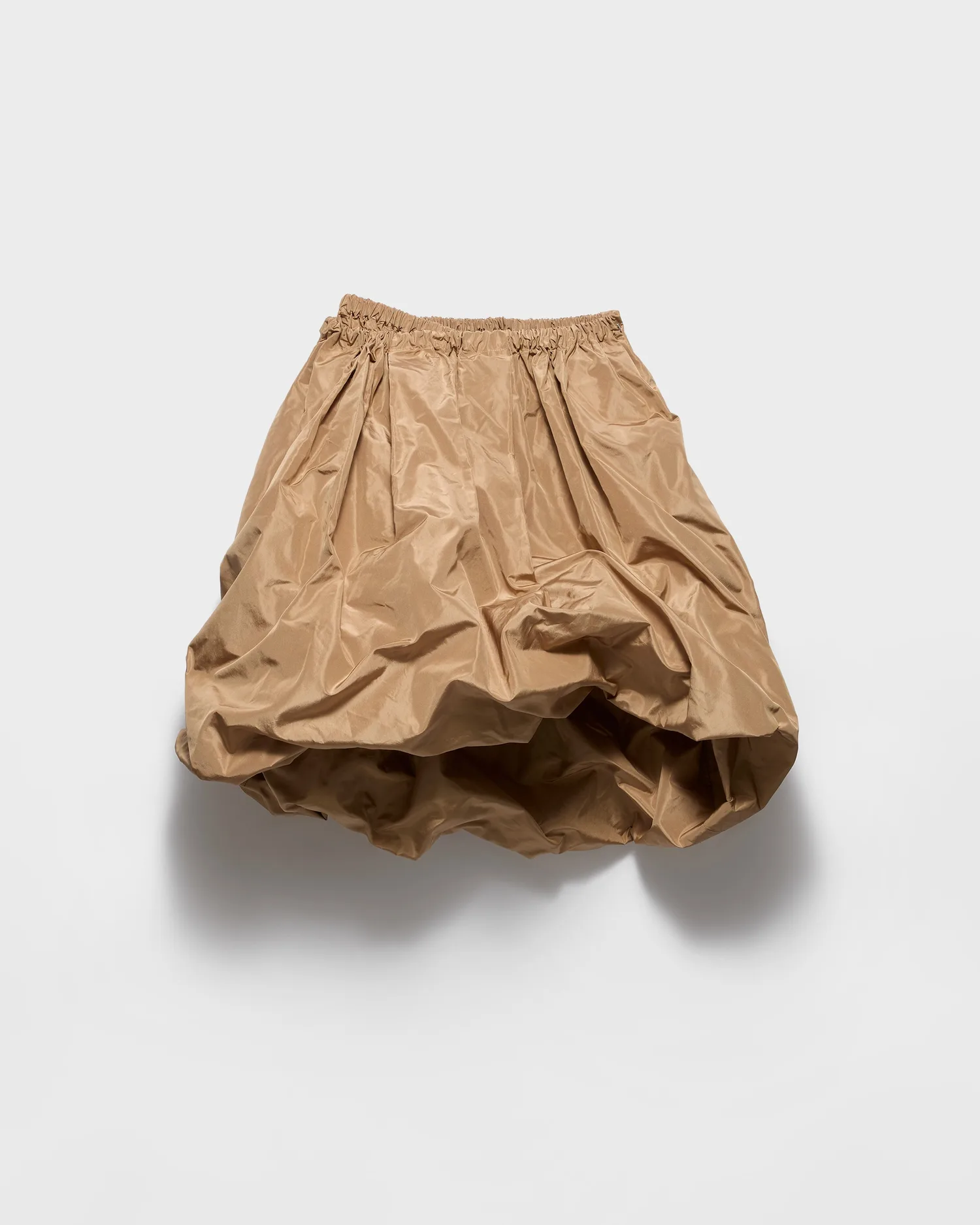 Юбка из технической тафты Prada, бежевый
