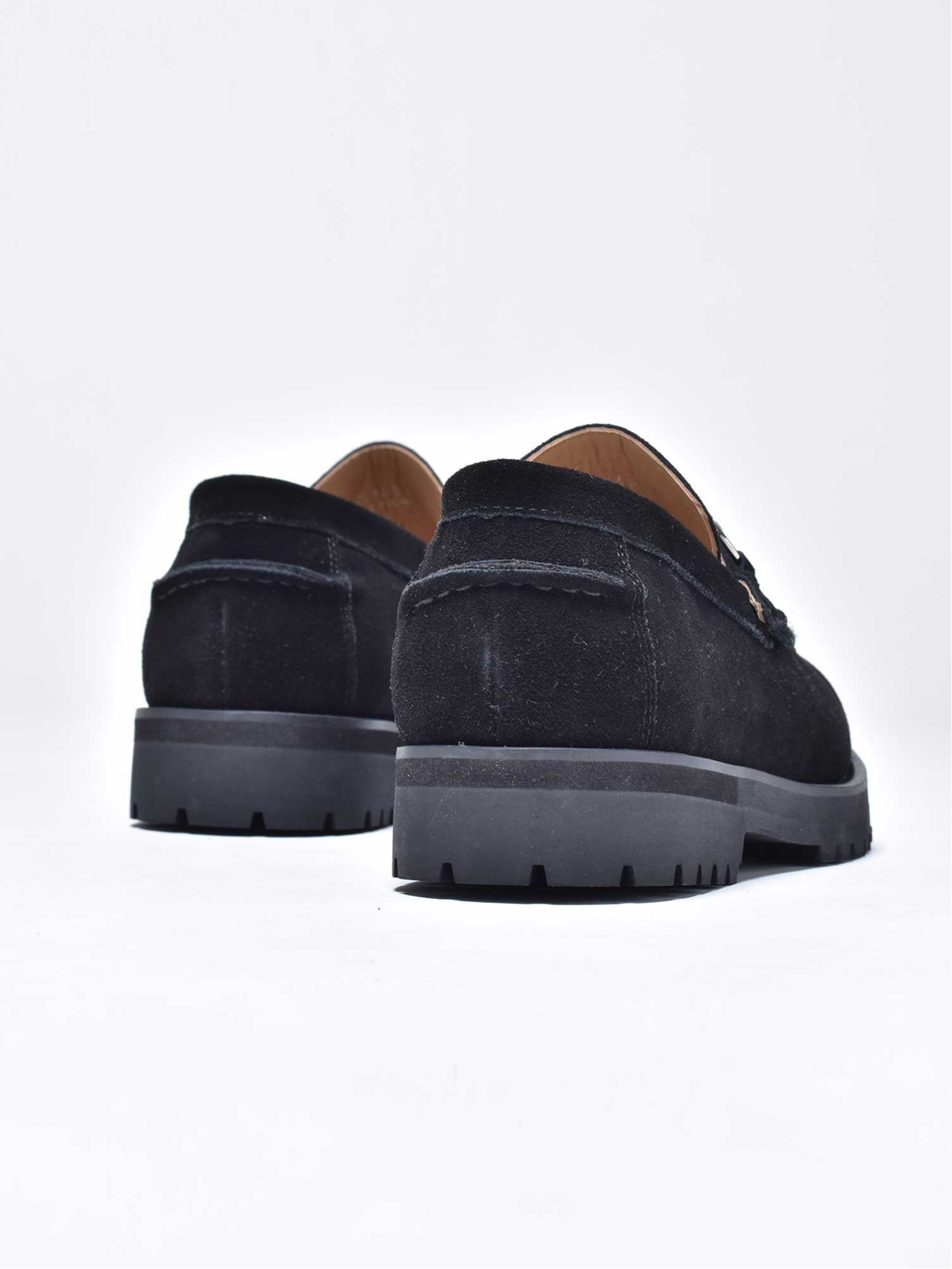 Лоферы на платформе Svec, Black suede — фото 3