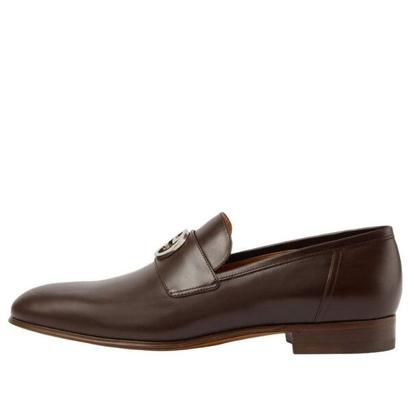 

Кроссовки interlocking g loafer 'dark brown leather' Gucci, коричневый
