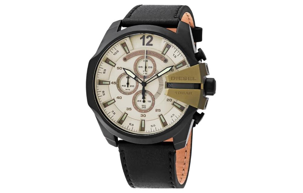 

DIESEL Часы Wrist Watch Quartz Movement Leather Strap 51*59mm Green Dial Unisex, Green Dial