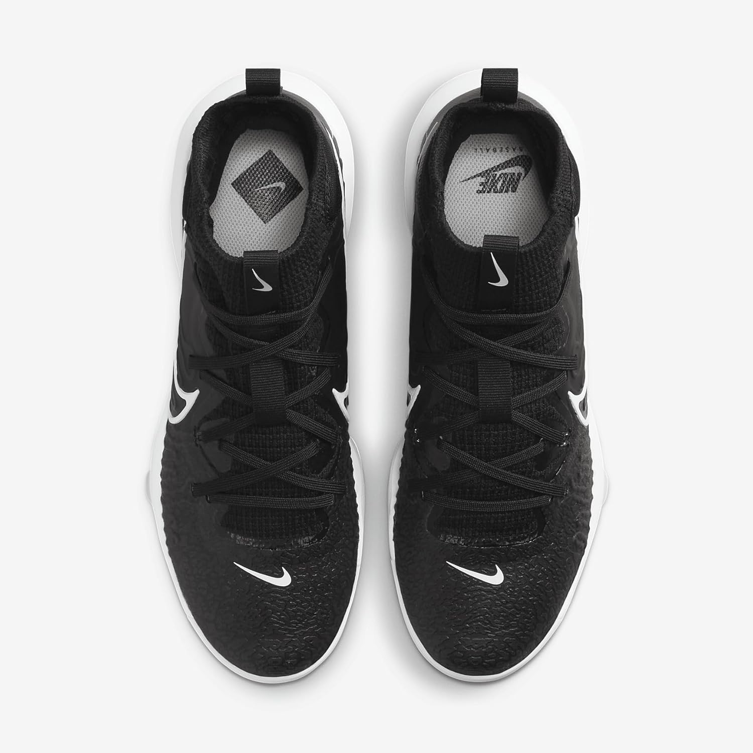 Мужские черные бейсбольные бутсы Nike - Alpha Huarache NXT MCS (DJ6519-001), Black/Blue Tint-Anthracite-White — фото 4
