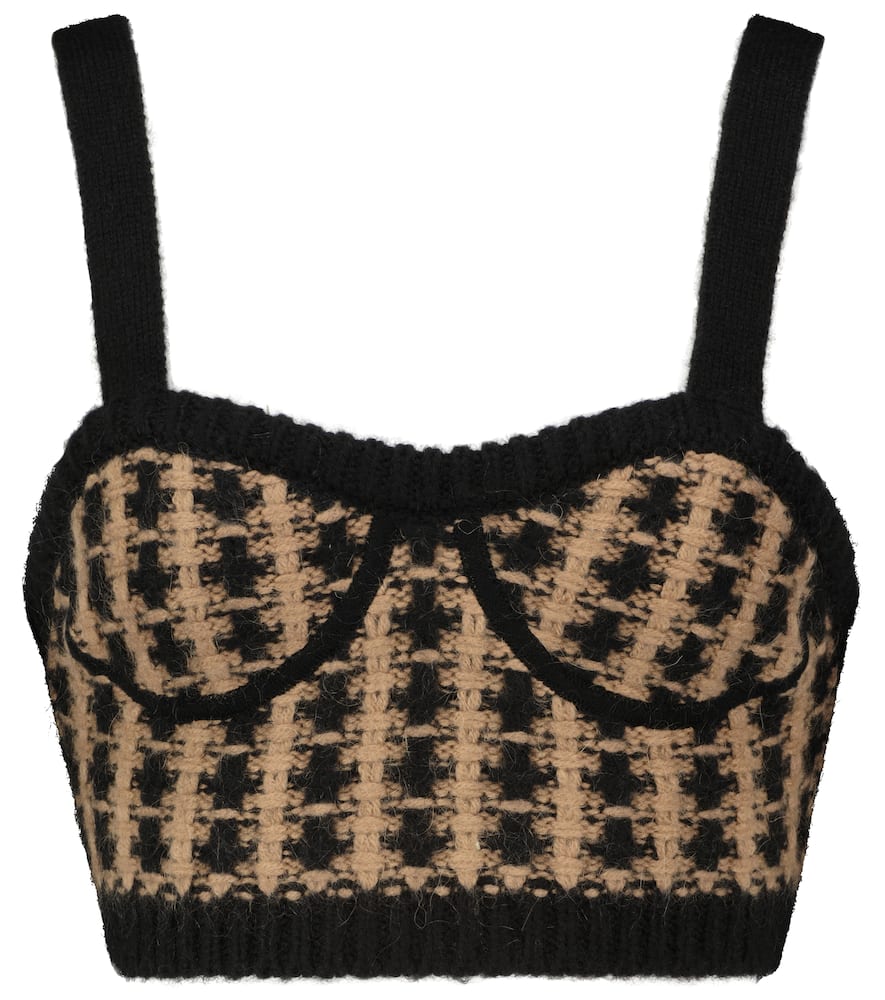 

Бралетт с вырезом sweetheart REDValentino, Cammello/Nero