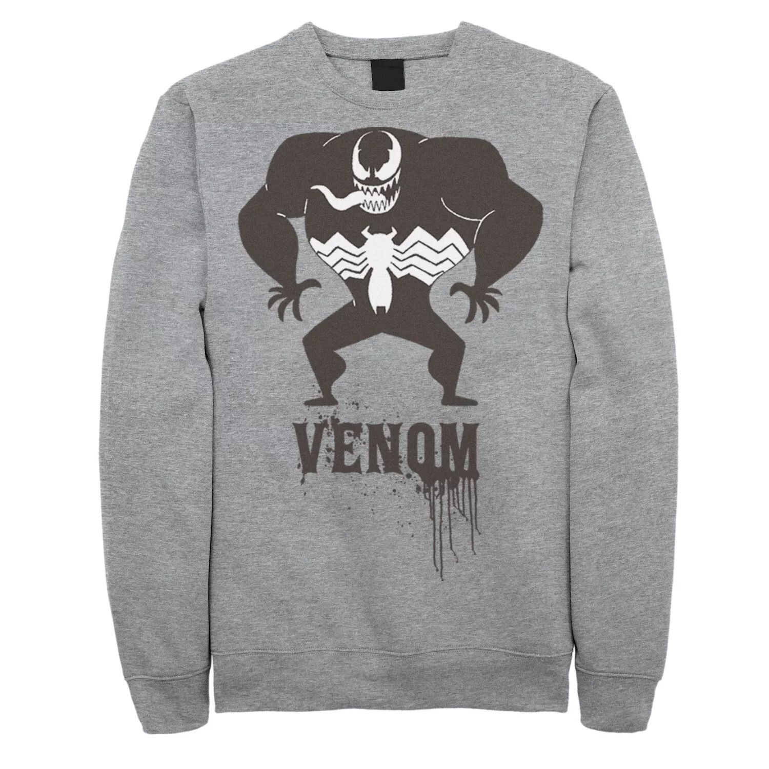 

Мужская флисовая куртка с капельным логотипом Venom в мультяшном стиле в стиле комиксов Marvel