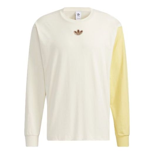 

Футболка adidas originals Series Alphabet Logo Printing Colorblock Round Neck Long Sleeves Yellow T-Shirt HC0338