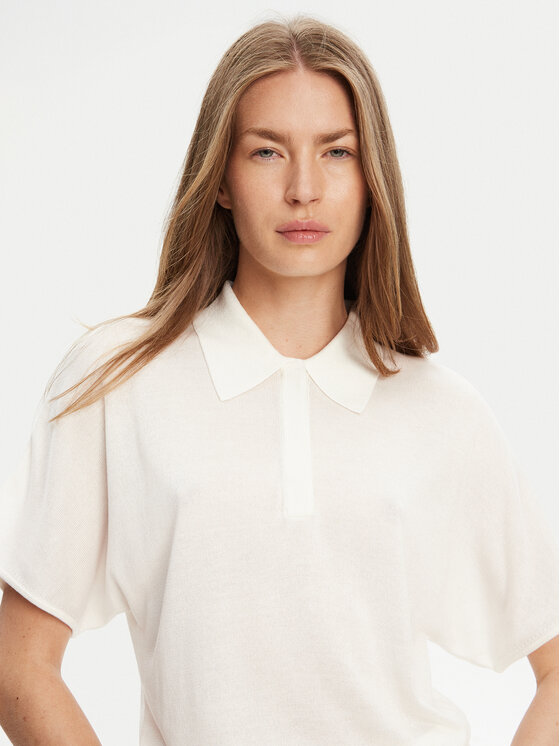 Рубашка поло стандартный крой WW0WW45652 Tommy Hilfiger, экрю — фото 4