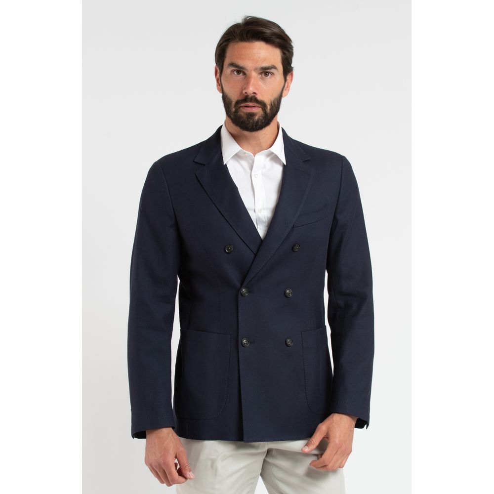 

Синий мужской пиджак из натуральной шерсти Trussardi