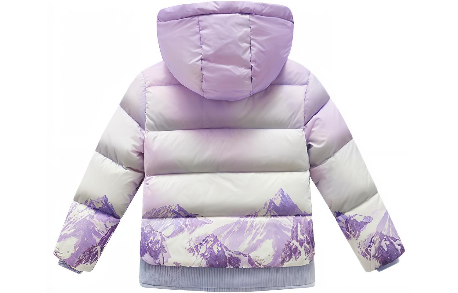 Детская пуховая куртка FILA KIDS с принтом по всей поверхности — фото 3