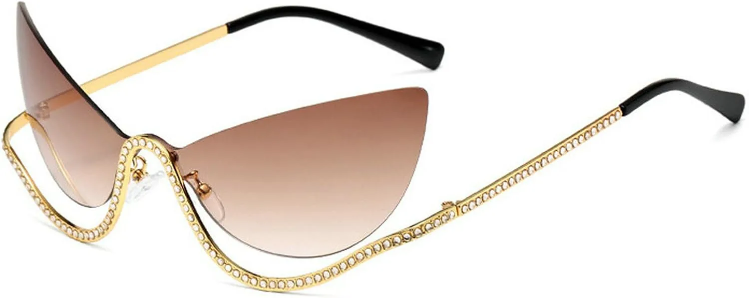 

Солнцезащитные очки «кошачий глаз» с бриллиантами для женщин, солнцезащитные очки со стразами, модные очки для уличной фотографии, очки для вечеринок mincl, C2