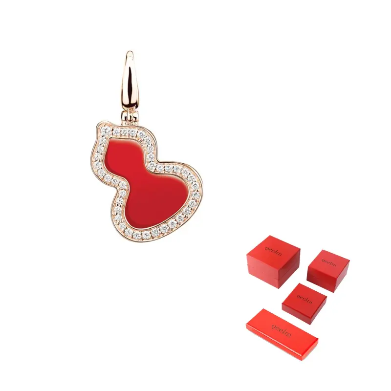 

Qeelin Вулу 18К золото, красный агат подвеска женская