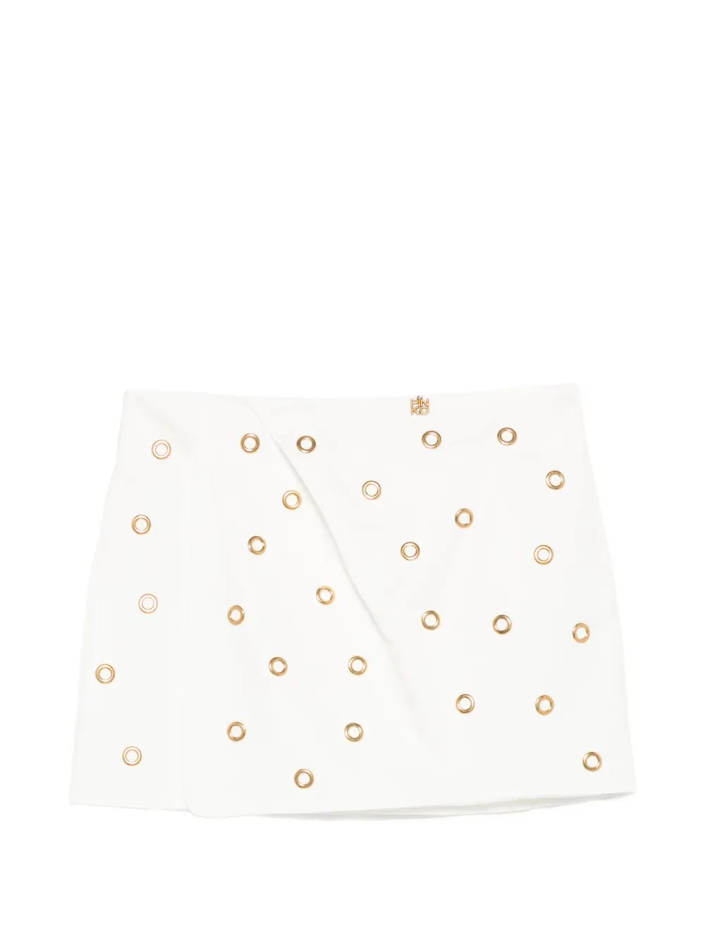Юбка с перфорацией Pinko Kids, белый