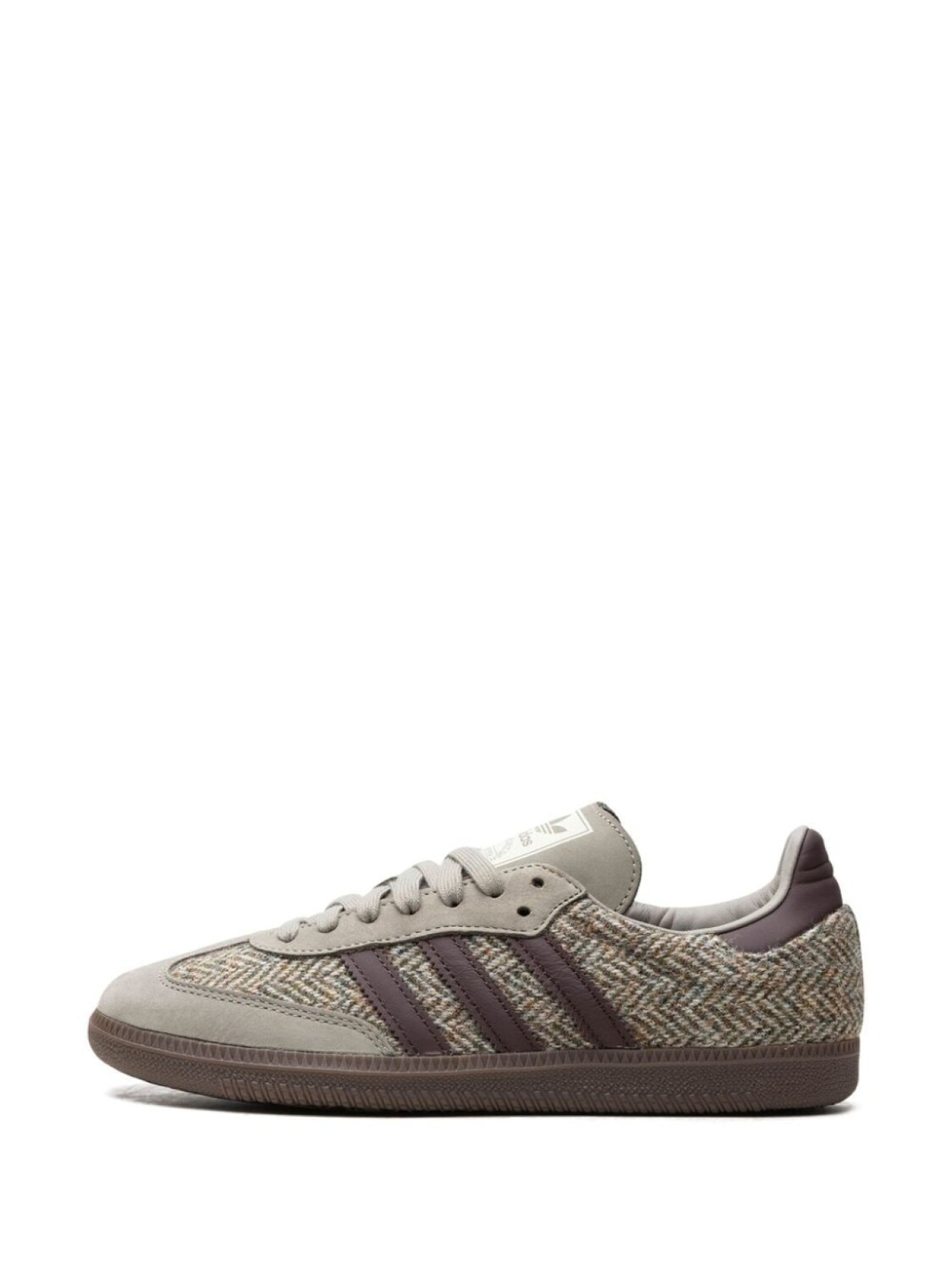 Кроссовки adidas Samba OG Tweed Pack "Wonder Beige/Shadow Brown/Wonder White", серый — фото 4