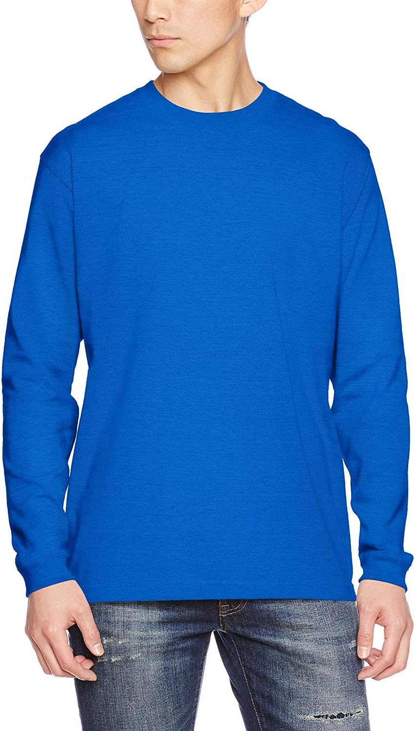 

Мужская футболка с длинным рукавом United Athle 501101, плотность ткани 5,6 унций, ребристая отделка 1,6 дюйма, синий