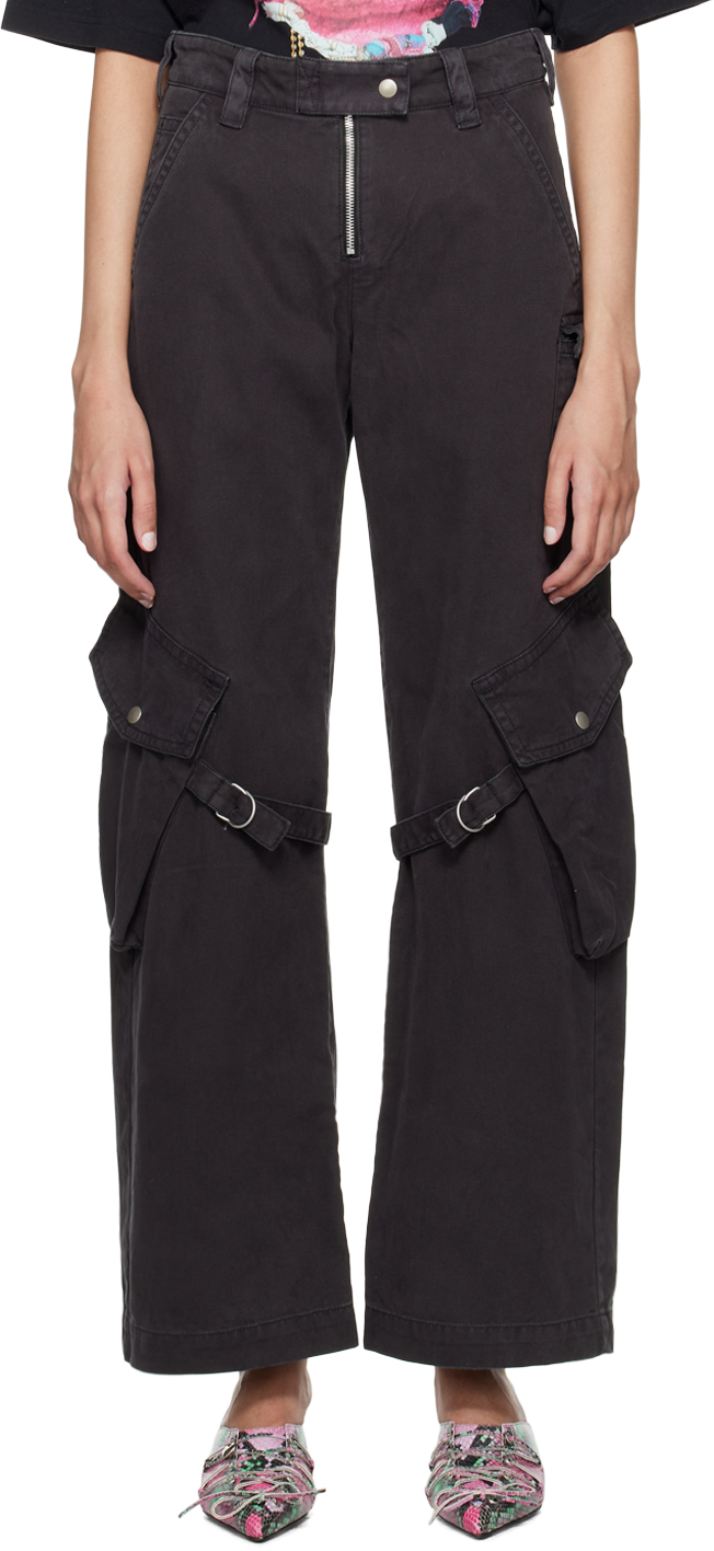 

Серые брюки с карманами-карго Acne Studios, Charcoal grey
