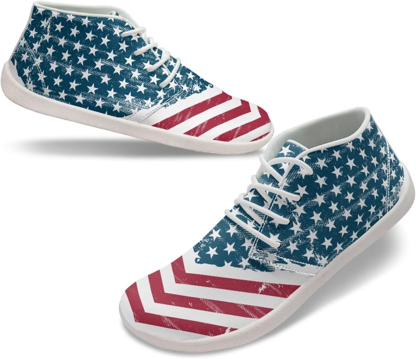 

Мужские кроссовки для бега, походные ботинки, водонепроницаемые кожаные туфли для мужчин Fonplted, American Flag