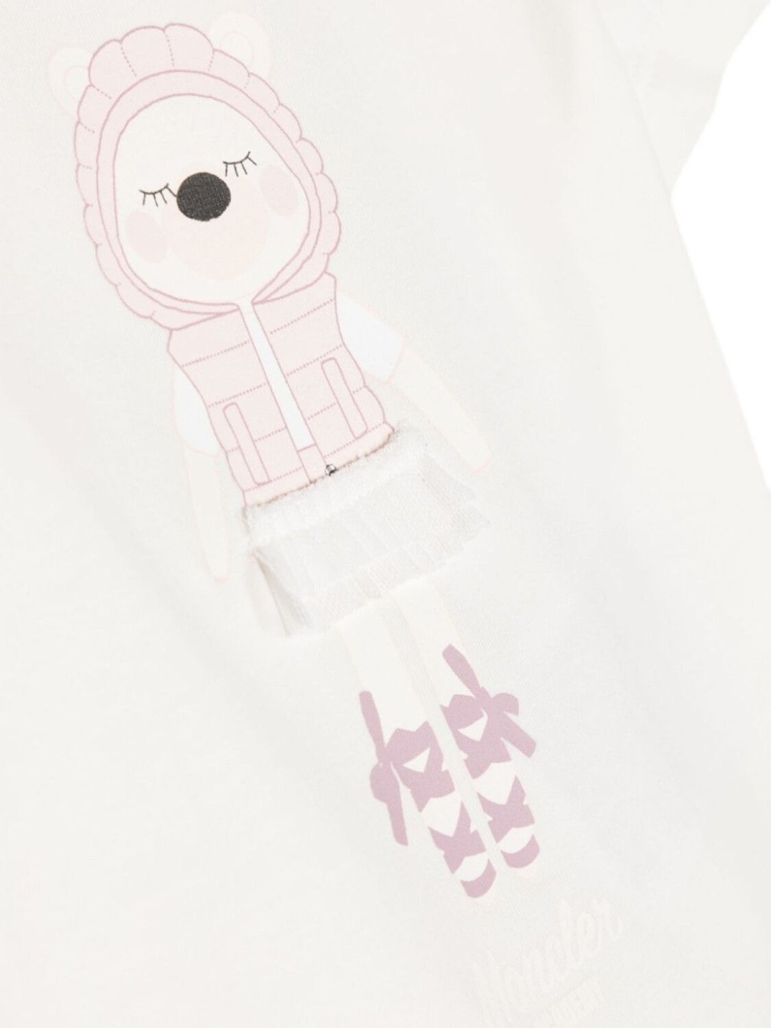 Moncler Enfant футболка с графичным принтом, белый — фото 3