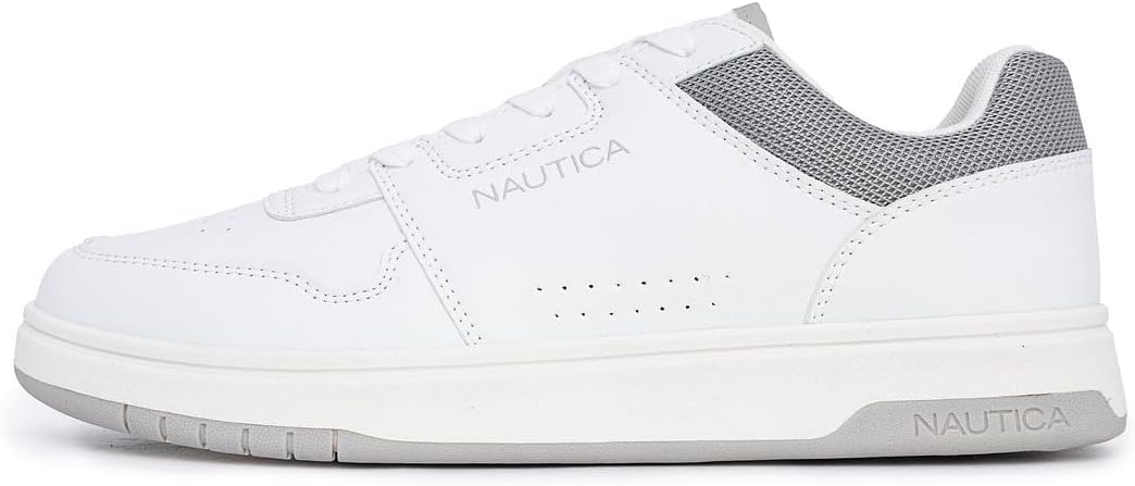 Мужские повседневные кроссовки Nautica на шнуровке, стильные оксфордские прогулочные туфли - легкие, удобные, универсальная обувь на каждый день, белый — фото 2