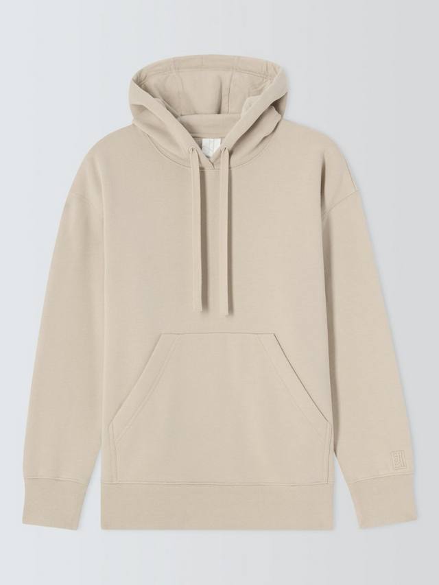 

Толстовка с капюшоном из смеси хлопка большого размера John Lewis, цвет Grey/Beige
