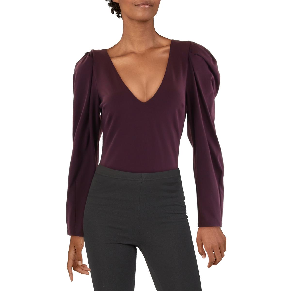 

Женский боди-стринги с рукавами-фонариками Intimately Free People, цвет precious wine