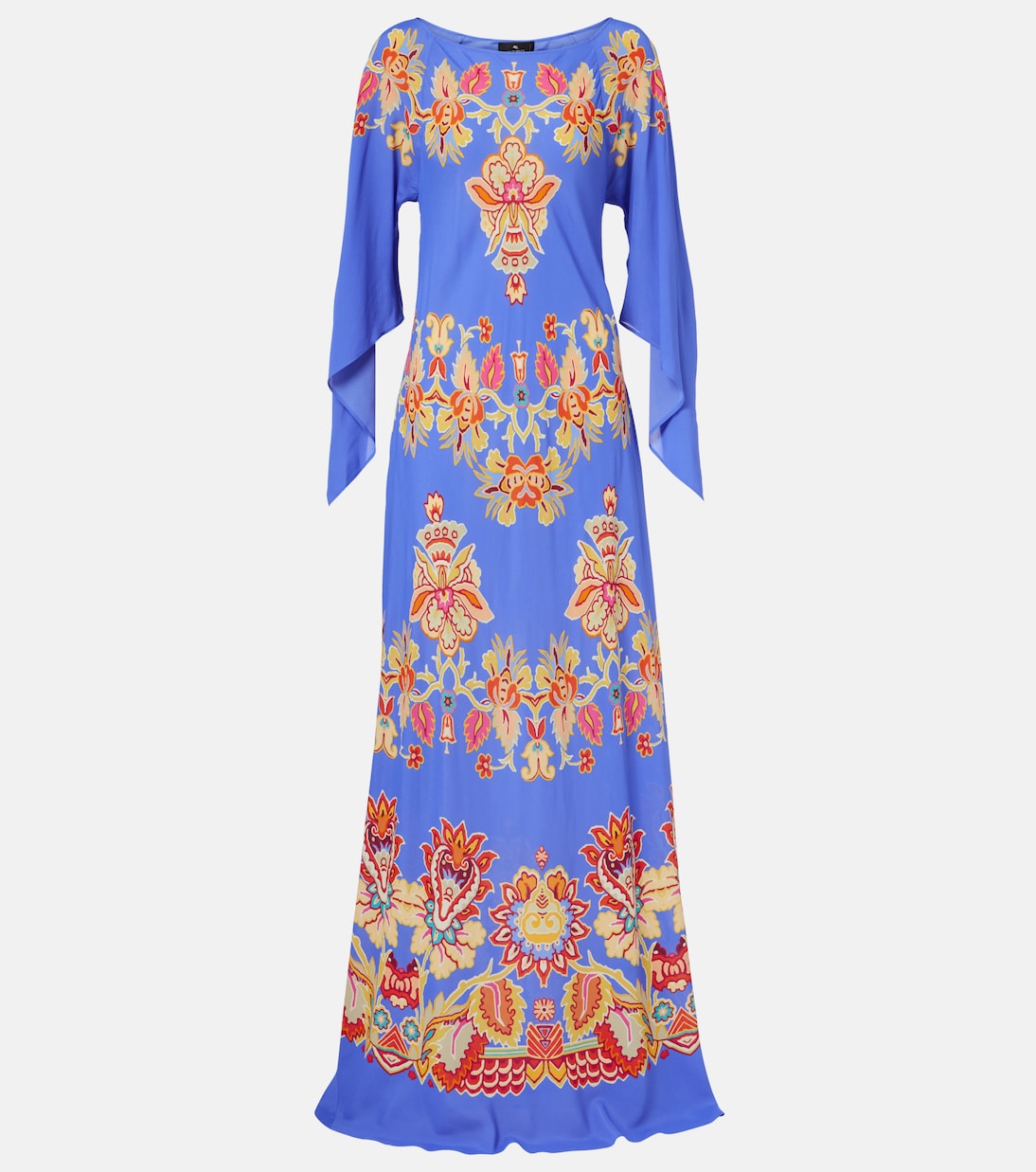 

Печатное макси-платье Etro, Stampa F.Do Azzurro