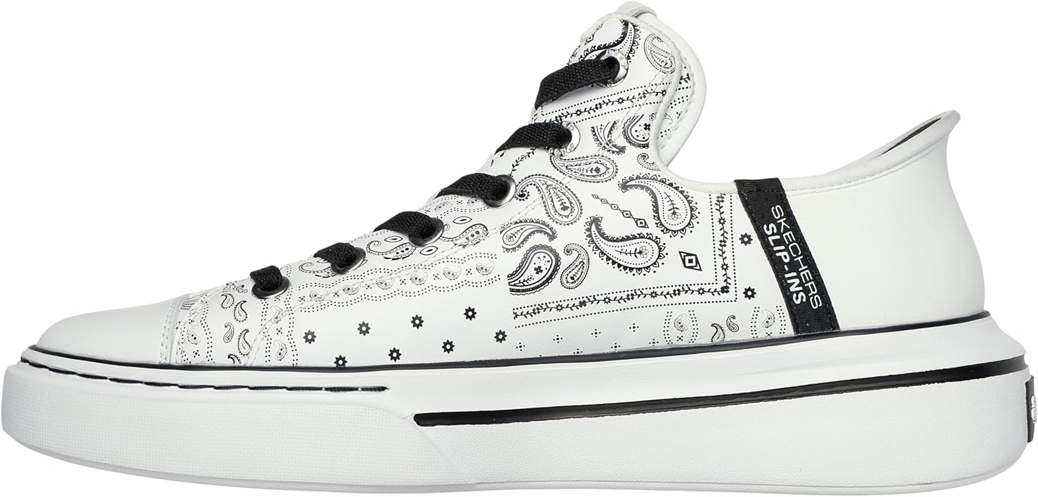 Мужские кроссовки Skechers Snoop Dogg: Snoop ONE-Double G Hands Free Slip-Ins, белый/черный — фото 4