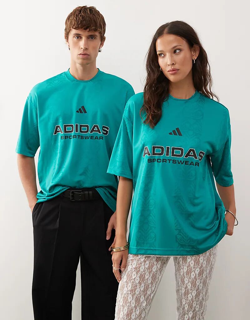 

Футболка adidas Sportswear Common Goal бирюзового цвета Adidas Originals