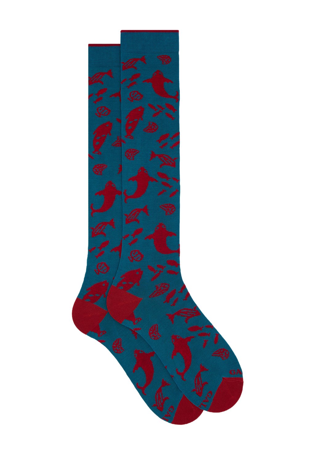 

Носки WITH PRIMORDIAL FISH PATTERN Gallo, светло-голубой