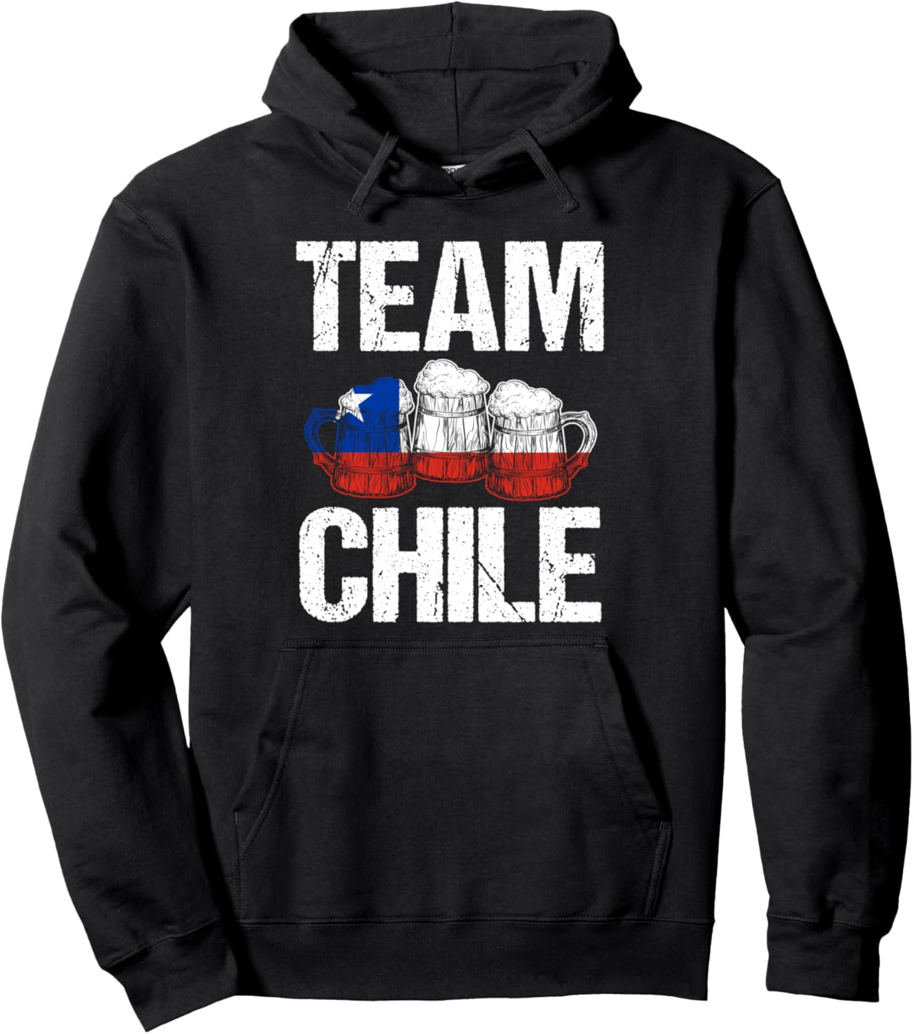 

Худи Team Chili Chilean Drinking Team & Chiliean Flag Gift, черный
