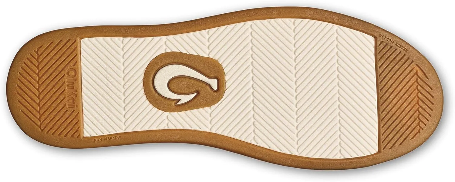 

Мужские кожаные кроссовки OLUKAI Kakaha Nia, мягкая кожа полного зерна, подошва с погружной пяткой и резиновая подошва для любой погоды, индиго