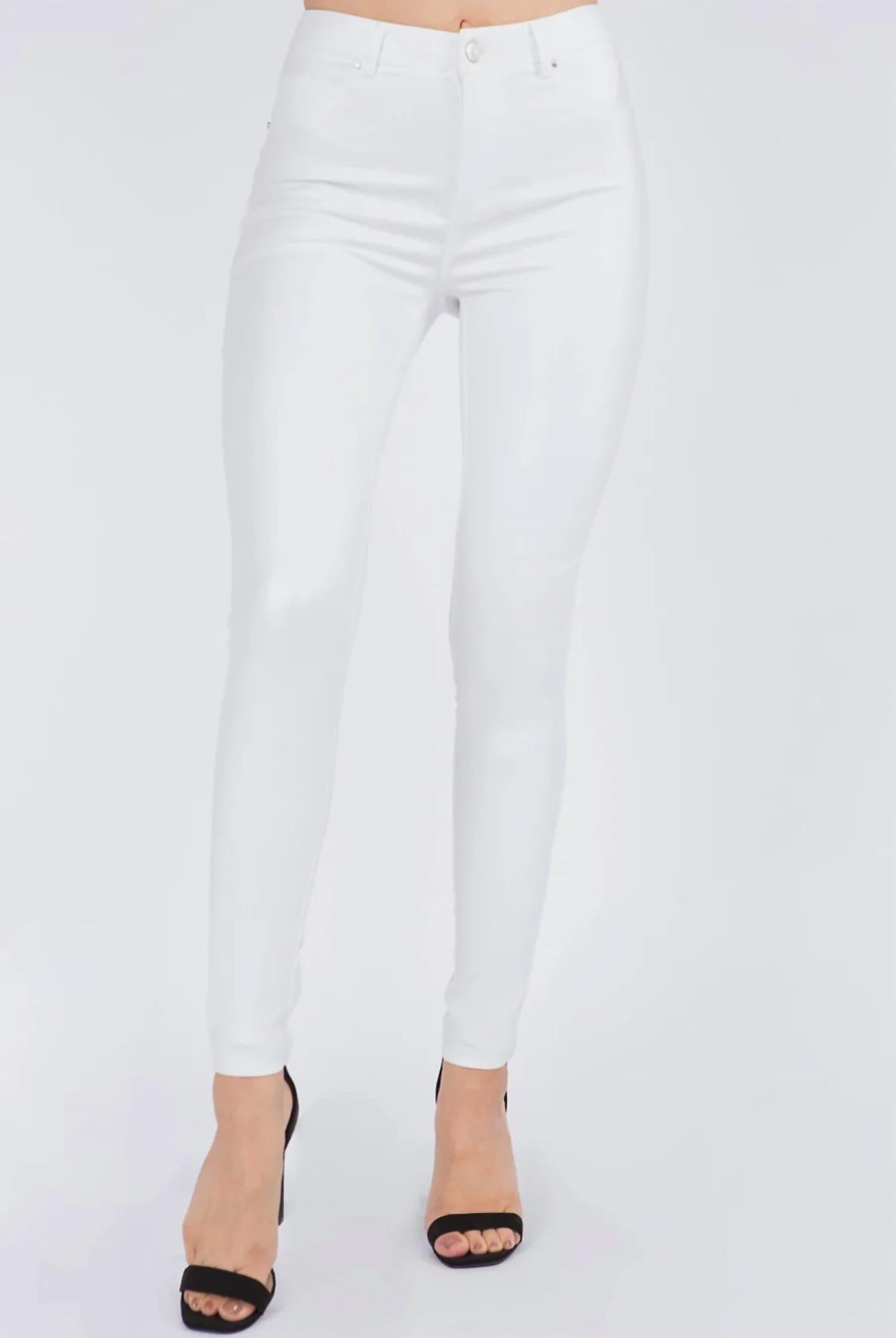 

Узкие джинсы Cheri Coated в белом цвете BIANCO