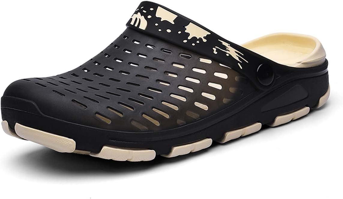 

Мужские и женские садовые сандалии HYDLONGR, удобные, нескользящие, быстро сохнущие пляжные тапочки, дышащие сабо, черный