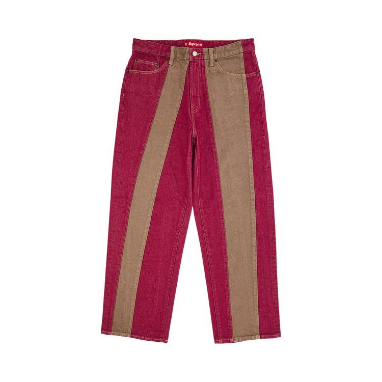 

Джинсы Supreme Paneled Stripe Baggy Jean, Red