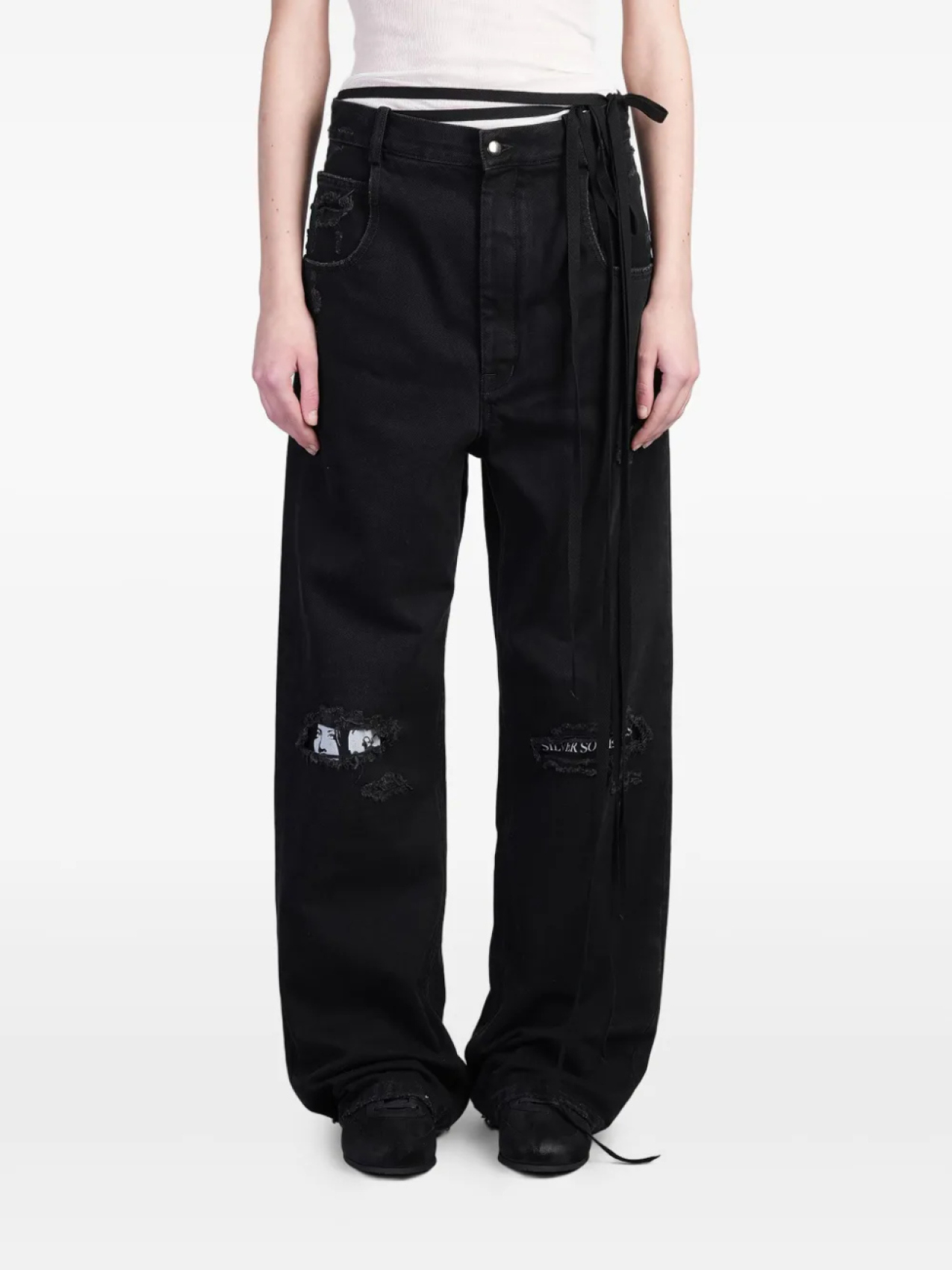 

Полли джинсы Ann Demeulemeester, черный