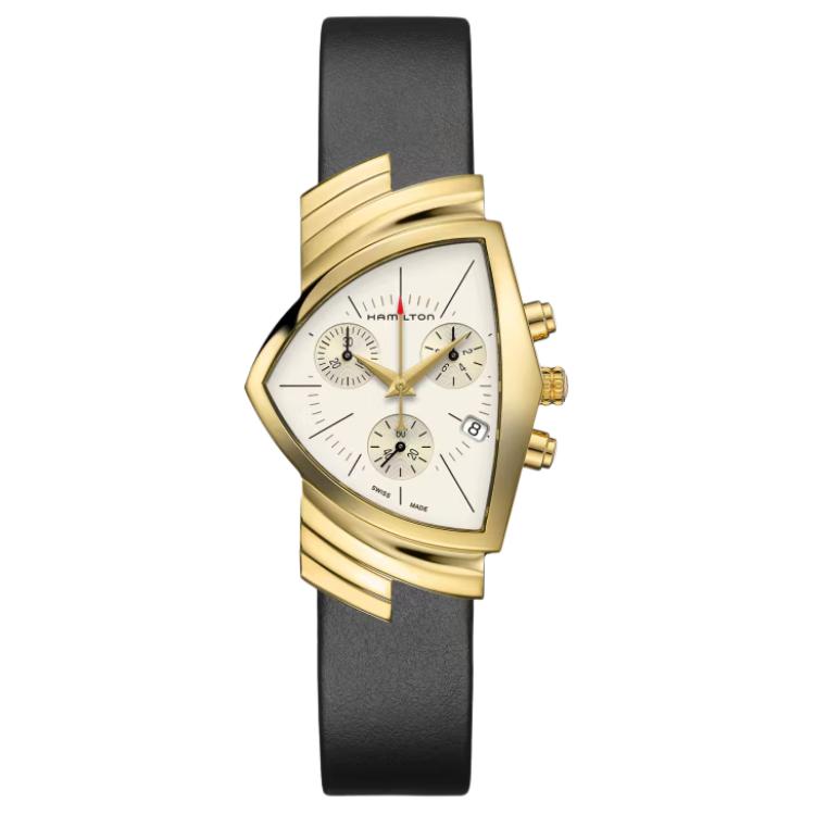 

Hamilton Часы Ventura Collection Quartz Movement Unisex Watch 32.3*50.3mm Silver Dial Stainless Steel Case Cow Leather Strap, Silver Dial